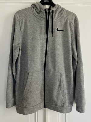 Nike zip-up hoodie like new, size M, black and grey