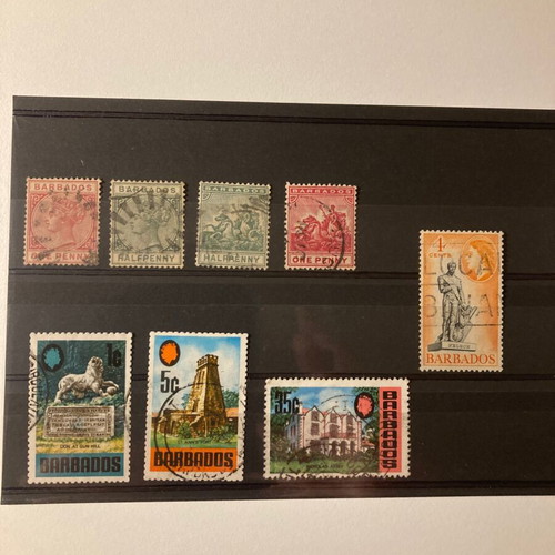Barbados stamps used from 1882 and later