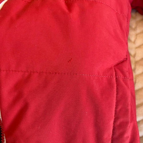 Children's winter ski jacket used for 8 years old red and blue