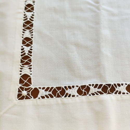 Square tablecloth large handmade