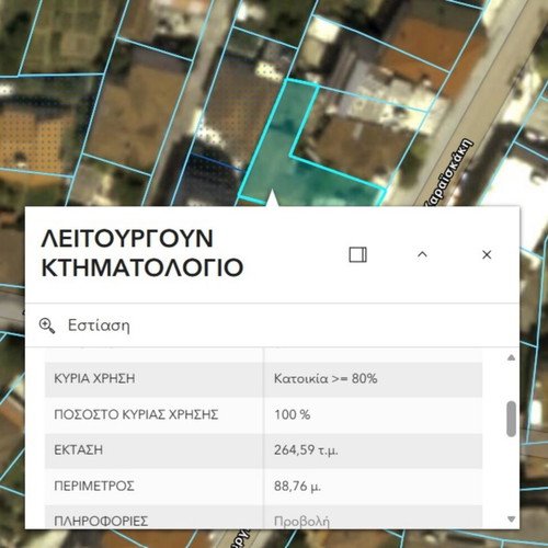 Land plot 265 m² in Karditsa city center, buildable