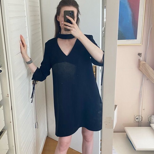 Zara dark blue dress size S, like new