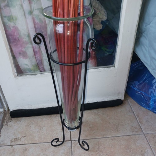 Glass amphora used with decorative branches 55 x 13 cm
