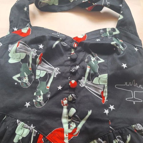 Hell Bunny Pin-up Halter Dress Size S like new