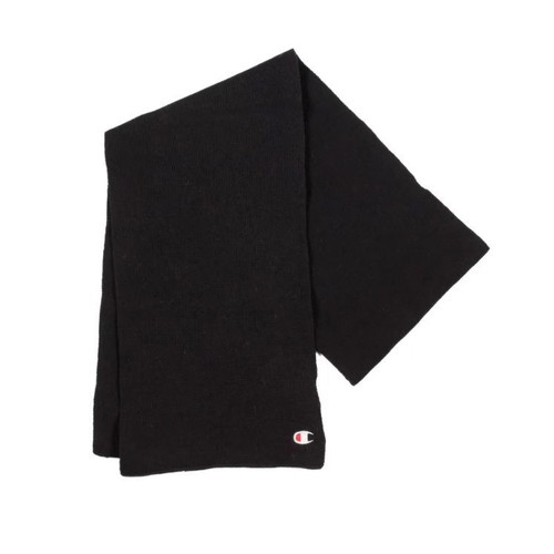 Champion scarf black new with embroidered logo