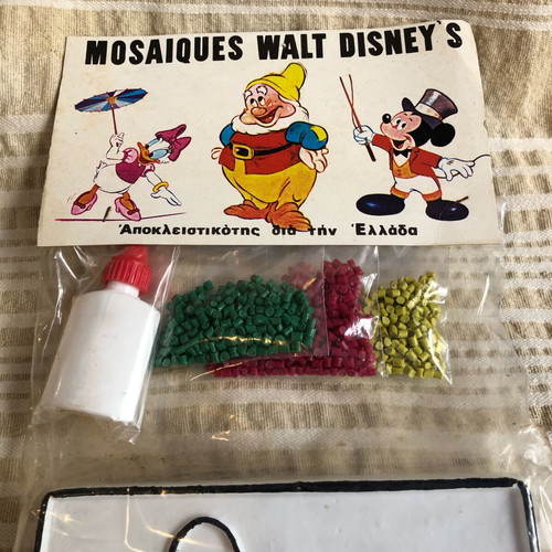Vintage Dopey mosaic craft set from Snow White like new