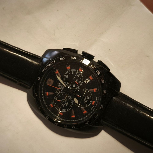Swiss Military Hanowa wristwatch like new, black, extra strap, box