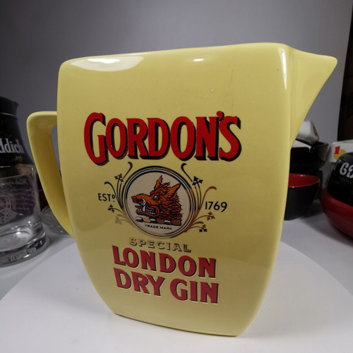 Gordon’s Dry Gin vintage advertising jug used