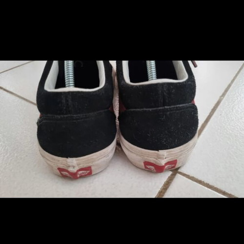 Vans sneakers size 41, black and red