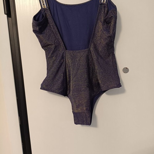 Emporio Armani women's one-piece swimsuit like new, blue with gold lurex