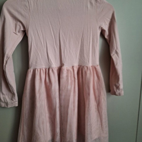 Jette by Staccato girls dress 116 cm used, soft pink with tulle and designs