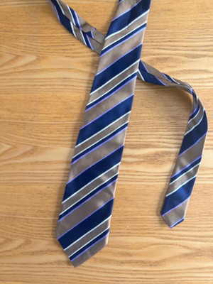 Blue Line men's silk tie by Leonardo Francese