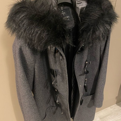 Carolina Cavour coat M gray like new