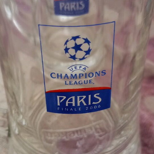 Heineken UEFA Champions League Paris 2006 glasses like new, set of 6