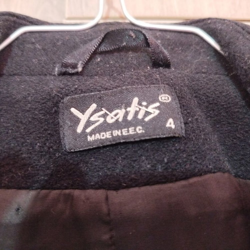 Ysatis wool coat used, size 4 (S/M), black