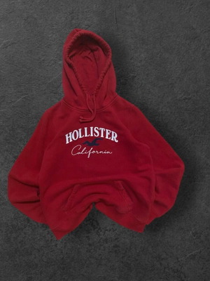 Hollister red women's hoodie almost new, size S