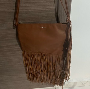 Τσάντα Pinko με Κρόσσια – Καφέ