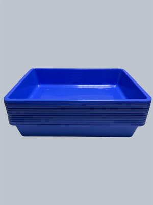 Plastic storage trays, blue, pack of 14