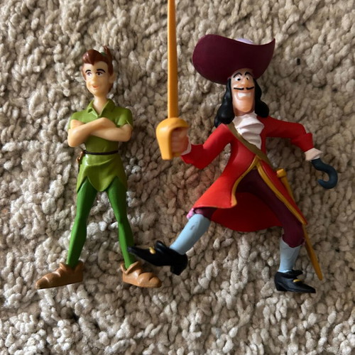 Peter Pan and Captain Hook Disney figures like new