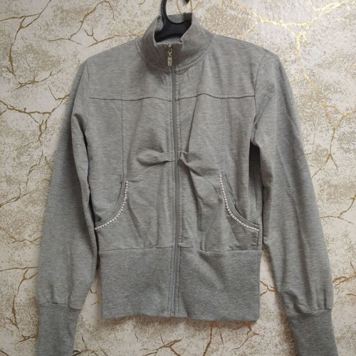 Motivi women's sports zip-up jacket, light grey