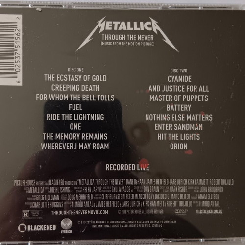 Metallica Through the Never OST 2 CD used, metal