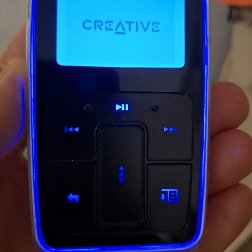 Creative Zen Micro used, white, battery needs replacement