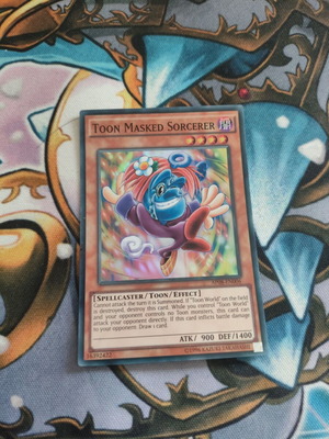 Toon Masked Sorcerer card like new, super Rare