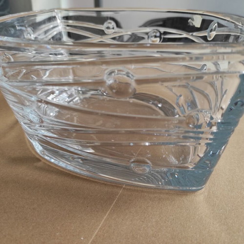 Crystalite Bohemia crystal bowl Labyrinth design