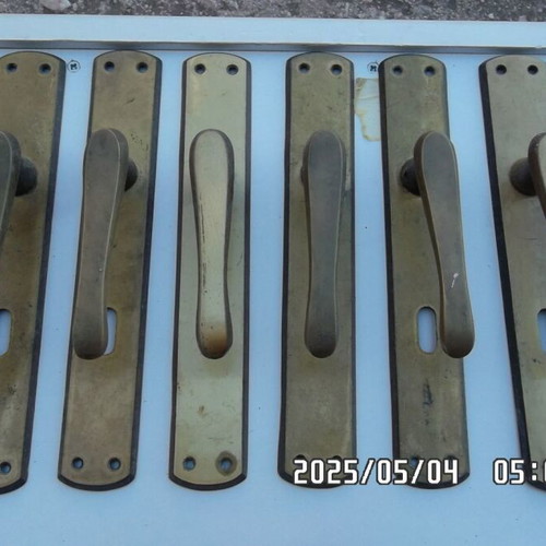 Brass door handles used