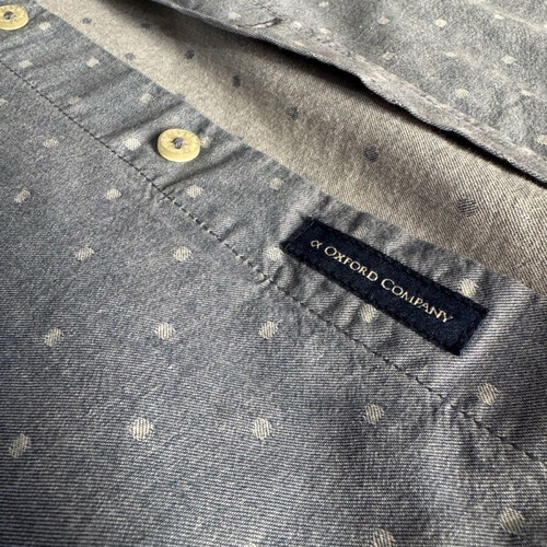 Oxford Company shirt XL blue indigo polka dot like new