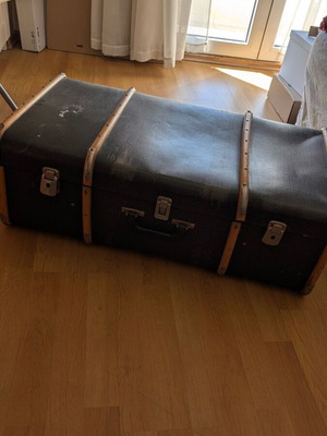 Vintage μπαούλο βαλίτσα εποχής 1950-1960 ανακαινισμένο, μεγάλο μέγεθος