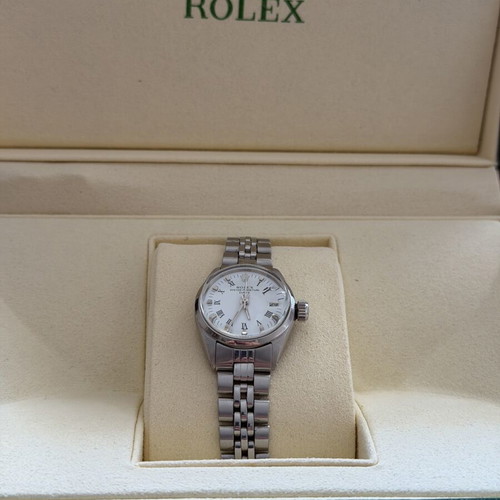 Rolex DateJust 6516 26mm used women's watch white dial