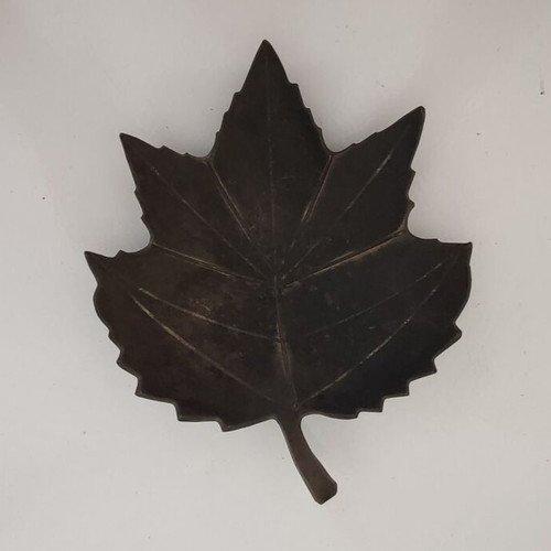 Vintage Brass Leaf Vide Poche Tray like new