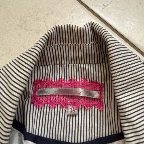 Women's striped blazer M, like new, navy blue