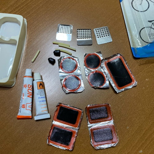 Bicycle tube patches like new