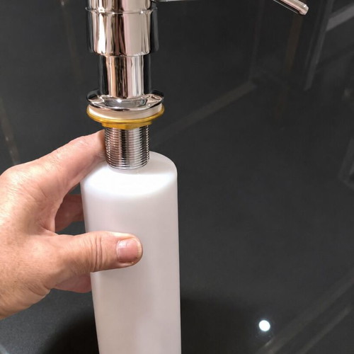 Built-in Kitchen Soap Dispenser Stainless Steel Brass Chrome 350 ml new