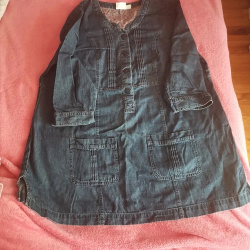 Blousedress denim soft fabric like new, blue, size 4XL
