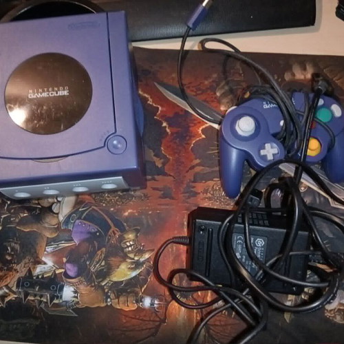 Nintendo GameCube console with 5 games used