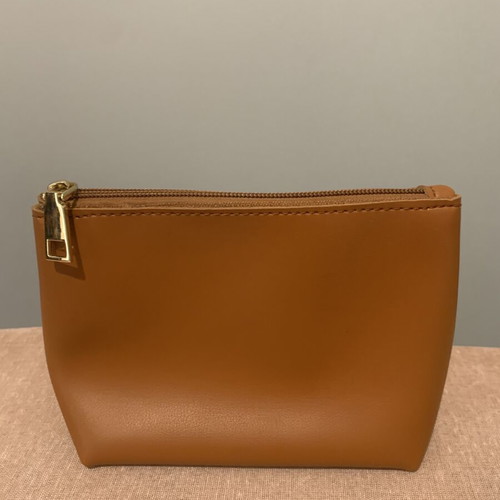Brown wallet with zipper