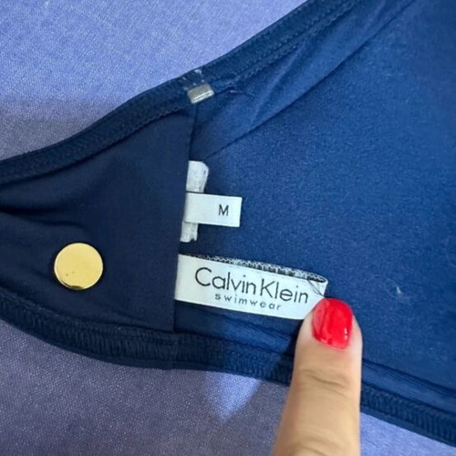 Calvin Klein bikini top blue size M new