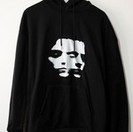 Black hoodie with Fight Club illustration size L new