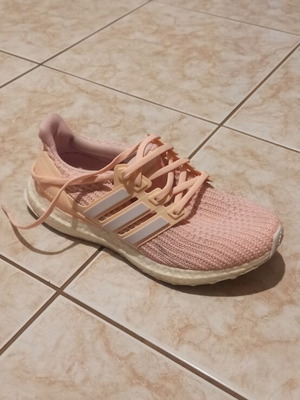 Adidas Ultraboost women's running shoes used, pink, size 37
