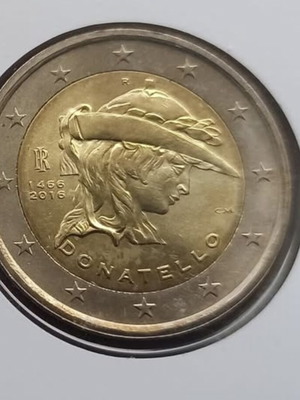 Donatello 2 euro unc 2016 Italy in capsule