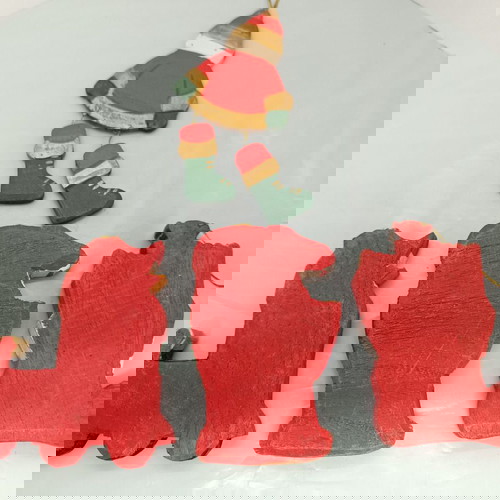 Коледни плоски орнаменти употребявани, високи 9,5 см