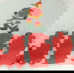 Коледни плоски орнаменти употребявани, високи 9,5 см