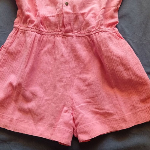 Zara Girls romper playsuit coral pink size 8y 128 cm like new