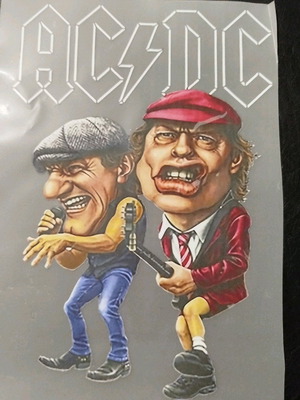 AC/DC iron-on patch new with Brian Johnson and Angus Young