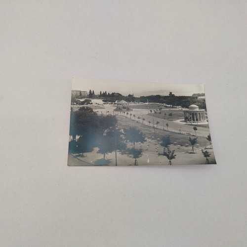 Black and white postcard Corfu used, La Haute Place Corfou