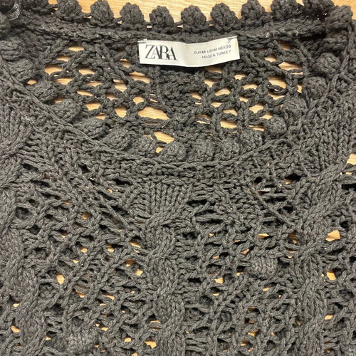 ZARA knitted perforated blouse