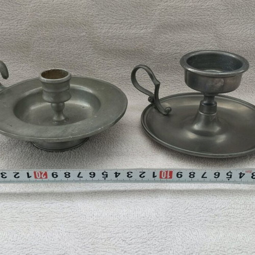 Candlesticks with handles like new, set of two